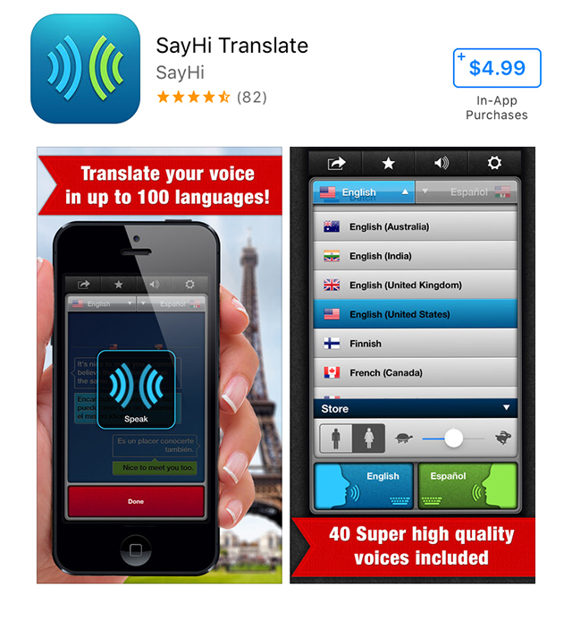 SayHi Translate Travel App