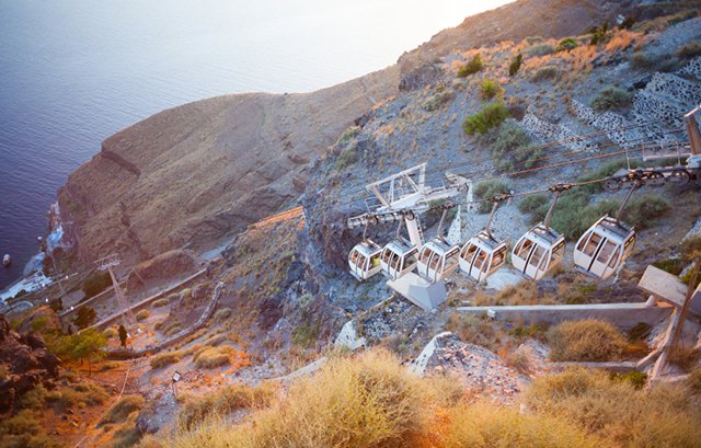 Cablecar in Fira Greece