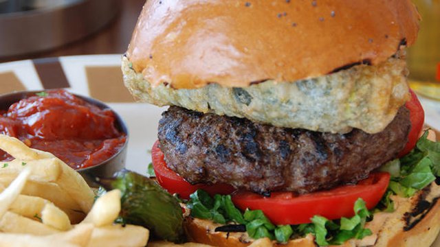 Border Grill Chile Relleno Burger Las Vegas Strip