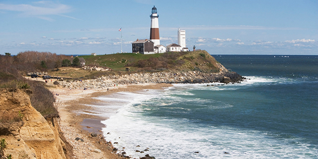 Surfing Montauk Point NY