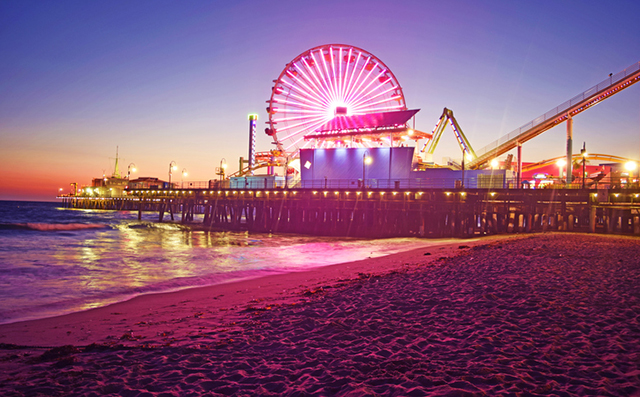 Santa Monica Pier at Night